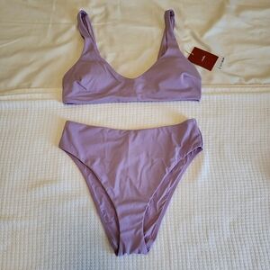 Andie | Lively Delray Scoop Top & High-Waist High-Cut Cheeky Bottom Bikini Set